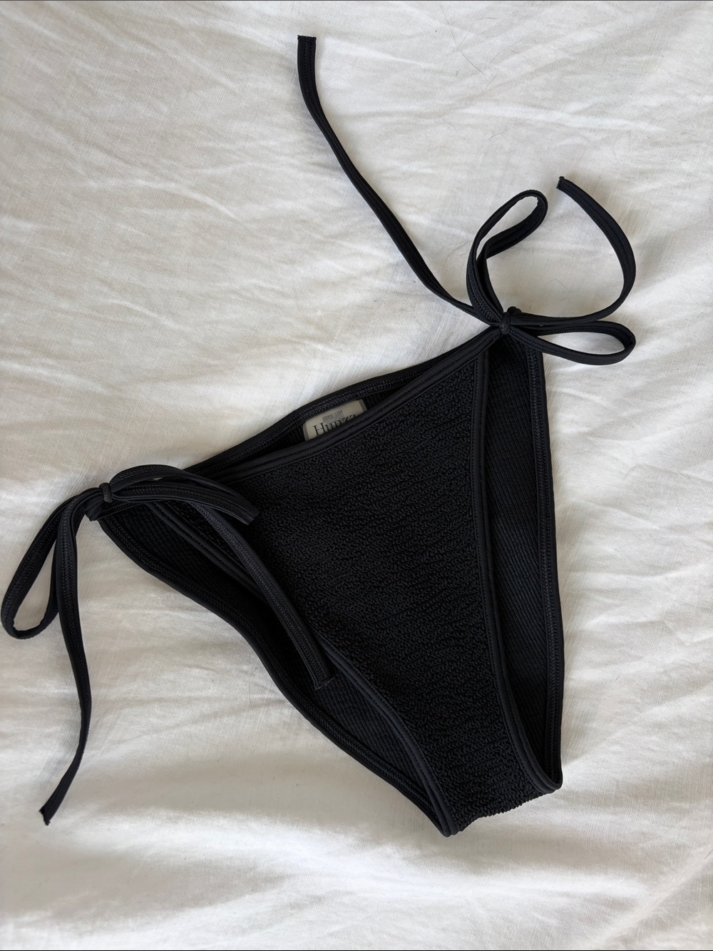 Hunza G Black Ribbed Swim Bottom